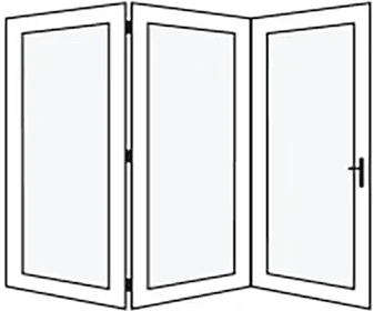 drawing of a bi-fold door