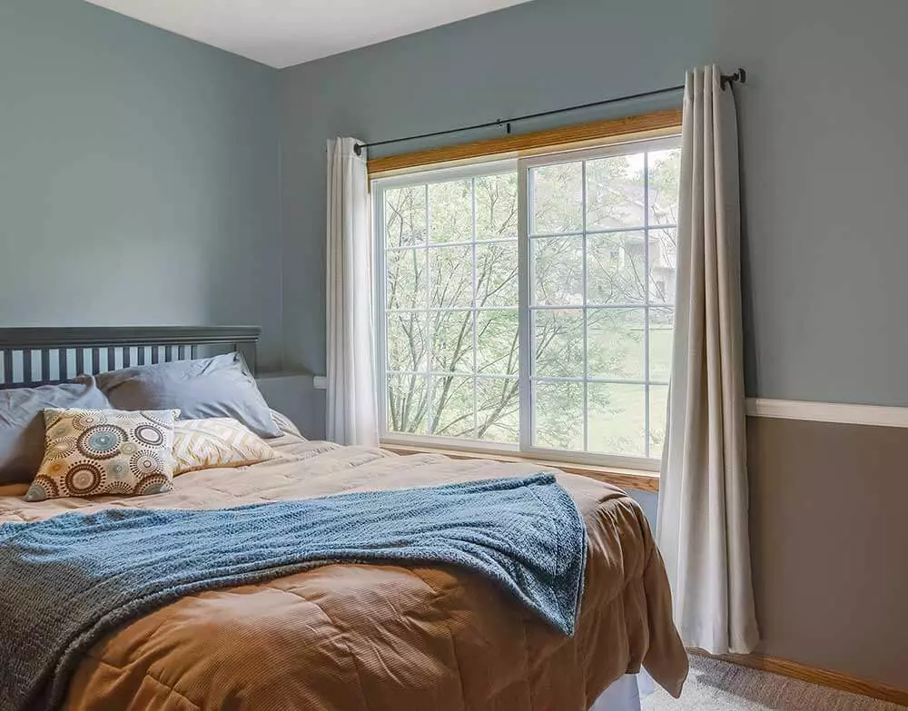 Sliding Fiberglass Window in bedroom